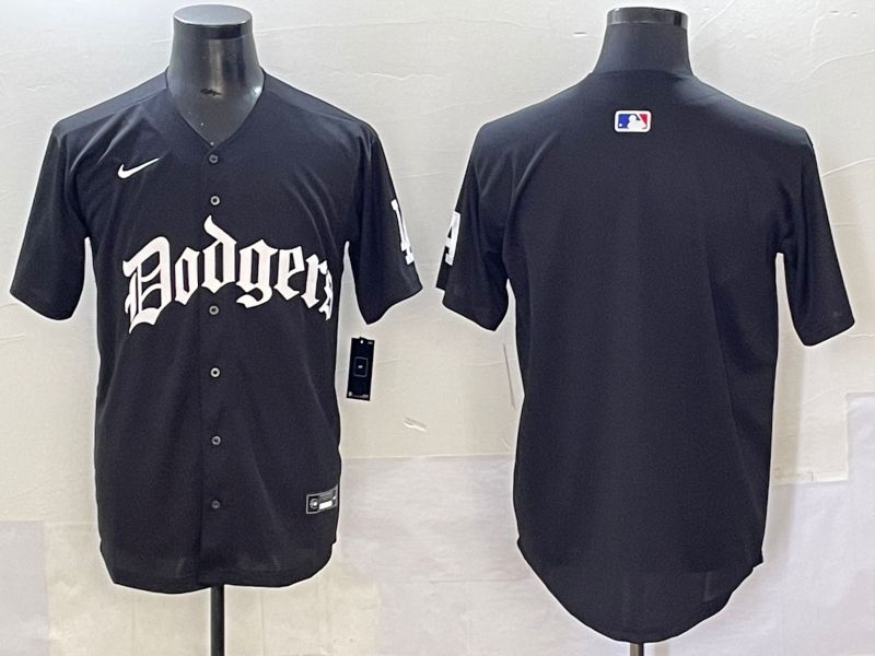 Men 2025 Los Angeles Dodgers Blank Black Seventh generation Joint Name Nike MLB Jersey style 7